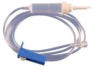 Oscurecimiento del lazo de J detrás que prepara la línea secundaria de la tubería del filtro del intravenoso proveedor